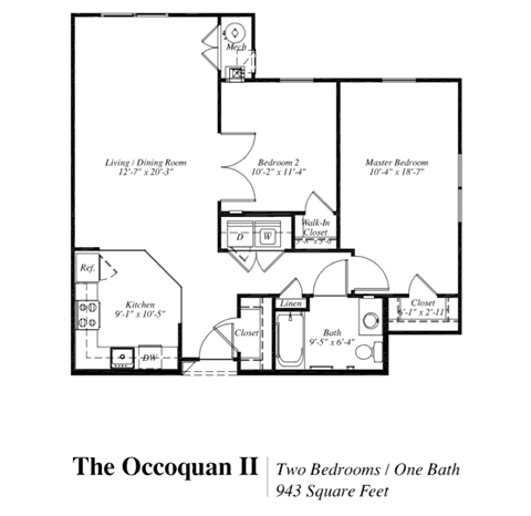 Occoquan II Floor Plan at The Gardens of Stafford, 22193  